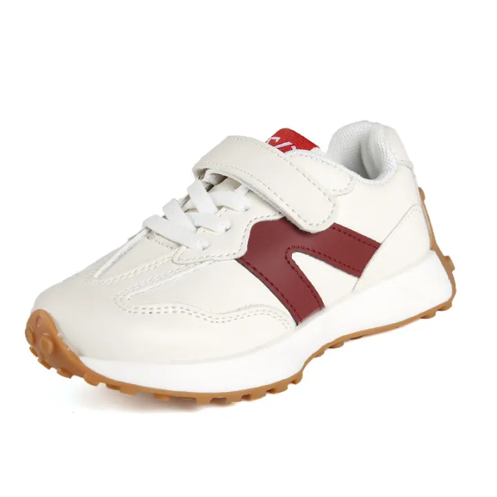 Children's%20Shoes%20Girls%20and%20Boys%20Toddlers%20Sneakers%20Breathable%20PU%20Leather%20BABY%20Flats%20Tennis%20Shoe%20Pink/Black/Gray,Size%2021~36%20-%20Image%203
