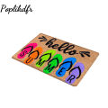 Summer Hello Doormat 40 x 60cm/60 x 90cm Anti Slip Wear-resistant Floor Mat For Bedroom Bathroom Entrance. 
