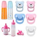 PRETTY MJ 1/2/3PCS 18Inch Kids Toy Juice Milk Bottle Dummy Baby Simulation Feeding s Dolls Accessories Magic Liquid Doll ic Pacifier. 