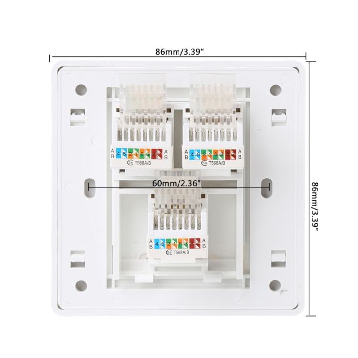 86 Type Computer Socket Panel CAT5E Network Module RJ45 Cable Interface ...