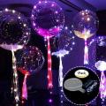 Led Helium Balloons, BOBO LED Light Up Balloon With 3M Led String Lights For Birthday Wedding Balloons Christmas Party Balloons Decorative Light Balloon 18". 