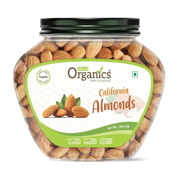 HILLS ORGANICS Premium Almond Kernels (Badam) 500 gram | Fresh ...
