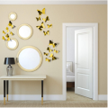 12Pcs/Set 3D Butterfly Mirror Wall Sticker Decal Removable DIY Art Party Wedding Decoration Kids Room Home Decor Crystal Sticker. 