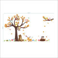 Animal Tree Cartoon Elephant Giraffe Animals Theme Wall Art Decal Sticker Decoration for Living Room Nursery Baby Girl Boy Kid Children's Room Bedroom Decoration. 