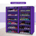 6 Tier Double Side Dustproof Shoe Rack. 