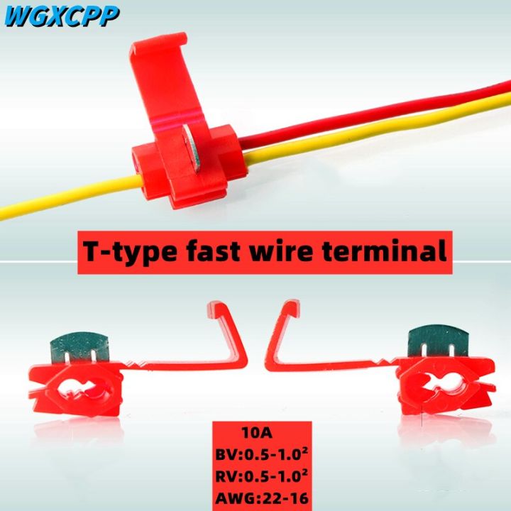 Wire Connector 10 pcs Scotch Lock Snap AWG22-`18 Without Breaking Cable Insulated Crimp Quick Splice Electrical Terminals