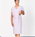 Front Cross Flap Detail Dress Women's Casual Midi Dress Short Sleeve V-Neck A-Line Dress. 