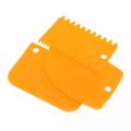 3pcs Plastic Cake Smoother, Scraper & Spatula Set. 