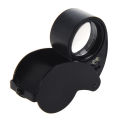 Gem Jewellery Checking LED Lens Black / 40x Magnifier Lens With / Gem Loupe / Best Zooming For Gem Inclusions. 
