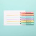【HOT】 6Pcs/Set Pastel Color Macaron Highlighter Pen Marker Pens Fluorescent Pen Drawing Highlighters Cute Stationery School Supplies. 