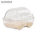 Increased Activity Hamster Sand Bath Transparent Hamster Bathroom Box Anti-splash Sand Bath for Guinea Pig Cage Cute Car Shape Hamster Toilet Ideal Hamster Accessories Pet Hamsters Bathroom. 