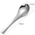 Stainless Steel Chinese Soup Spoons -Home Kitchen Deepen Large Capacity Silver Mirror Polished Flatware for Soup Rice Tableware. 