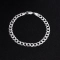 Gold Plated 18K Gold Chain Bracelet 7mm/6mm for Girls and Boys Ladies and Gents. 