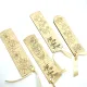 4 Pcs of Book Mark Rectangle Wooden Tags  Nature Wood Slice DIY Crafts Bookmark Garment Clothing Tag Gift Bags Hanging Label Decor. 
