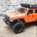 (GGBR)-Universal Roof Racks Luggage Carrier Car Frame with LED Light for 1/18 C8801 RC Crawler Car Parts Round Lamp. 