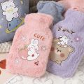 500ML Hot Water Bag Plush Cartoon Kawaii Bear Rabbit Animal Pattern Hot Water Bottle Hand Feet Warmer Winter. 