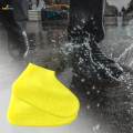 Waterproof Silicone Shoe Covers for Rain Travel Rubber Rain Shoe Covers Yellow M. 