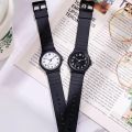 1Pc Black Children's Watches Silicone Strap Soft Small Wrist Watches Teen Boys Girls WristWatch Uniis Kids Watches. 
