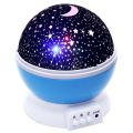 Dreamy Rotating Night Light Projector Lamp with Starry Sky, Star Master, and Unicorn Motifs for Baby's Sleep ,LED Romantic Projection Lamp with USB/AA Battery Power Options. 