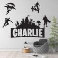 Customed Name Wall Stickers Boys Gaming Room Vinyl Decal Kids Bedroom Wall Decor Gamer Room Decoration Accessories Castle. 