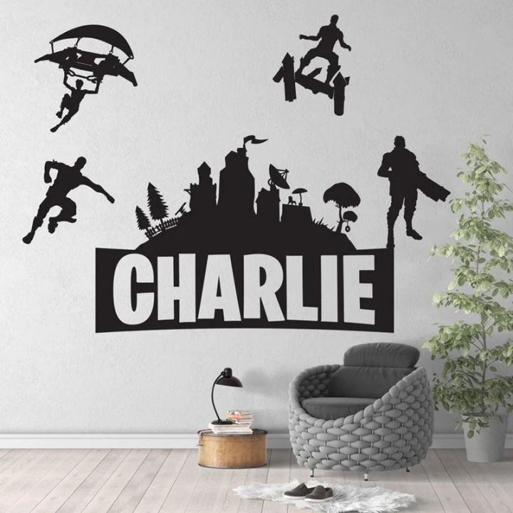 Customed%20Name%20Wall%20Stickers%20Boys%20Gaming%20Room%20Vinyl%20Decal%20Kids%20Bedroom%20Wall%20Decor%20Gamer%20Room%20Decoration%20Accessories%20Castle%20-%20Image%202