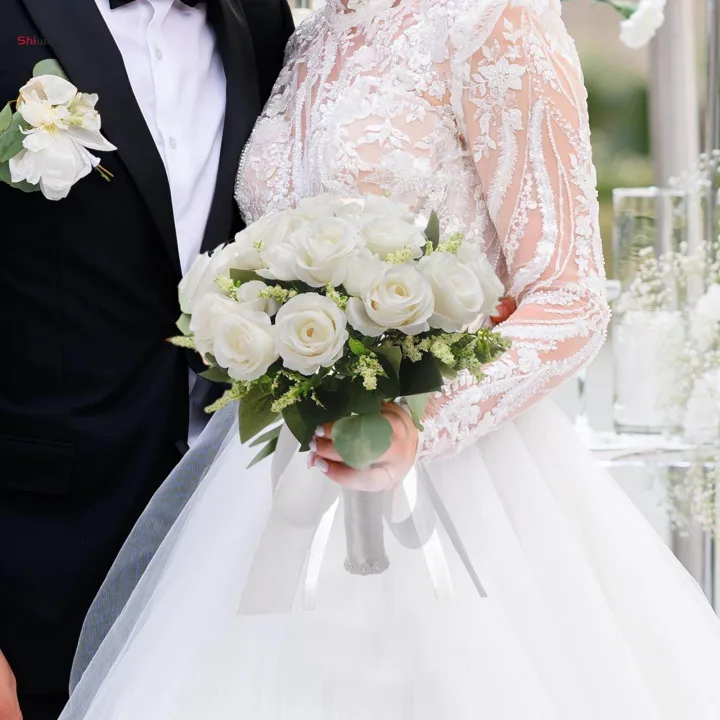 Wedding%20Bouquet%20Wedding%20Bridal%20Bouquet%20Elegant%20Centerpiece%20Bridal%20Bouquet%20Artificial%20Flowers%20for%20Church,%20Bridal%20Shower%20Wedding%20Ceremony%20Decor%20-%20Image%208