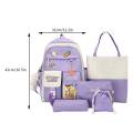 5pcs Cute Kawaii School Backpack for Girls Teenage Children Schoolbag Women Shoulder Aesthetic Backpacks Large Capacity Book Bag. 