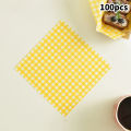 100Pcs Wax Paper Sheets Sandwich Wrapping Paper Greaseproof Paper Air Fryer Paper Liner for Outdoor Churches Home Restaurants MJK. 