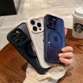 Luxury Magsafe Transparent Case For iPhone 16 15 14 13 12 11 Pro XS XR Max Mini 7 8 Plus SE 2022 Magnetic Wireless Charge Cover. 