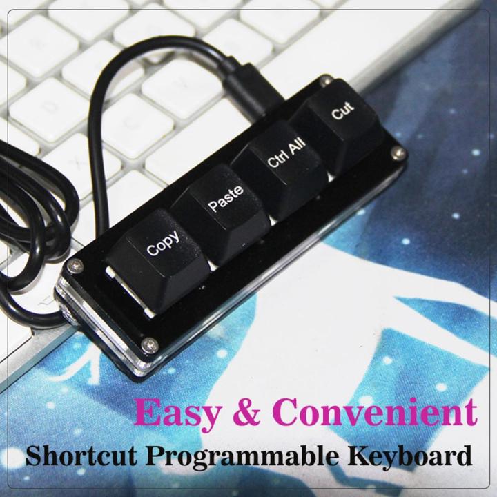 Multifunction 4Keys Customize Shortcut Macro Keyboard Copy+ Paste Cut ...