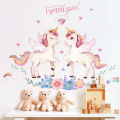 Posters Animals Wallpaper Decor Decoration Bedroom Wall Stickers Cartoon Unicorn. 
