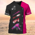 Women T-shirt New Barber Shop Shirt Hairdresser 3D Printed Customizable Short Sleeve Tops Female Oversized Casual O Neck Clothes. 