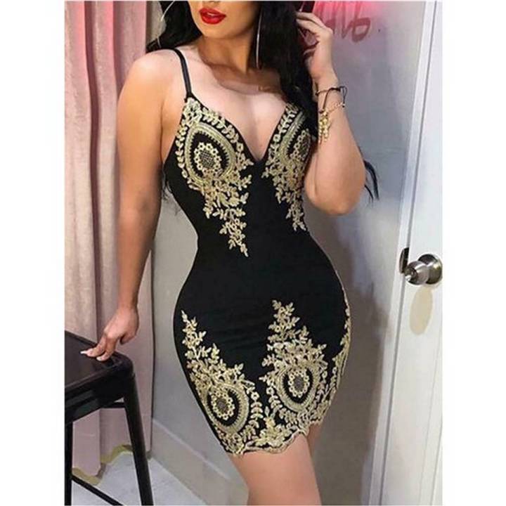 Vintage Printed Sexy Strppy Party Dress Women Sleeveless Bandage Bodycon  Evening Night Club Pencil Mini Dresses