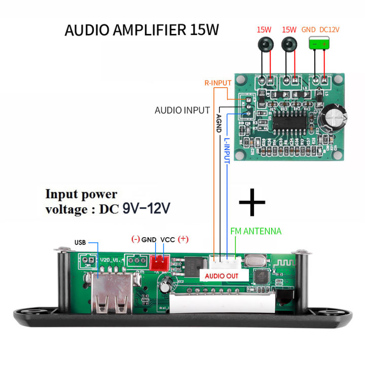 MP3%20Player%20Decoder%20Board%2012V%20FM%20Radio%20TF%20USB%203.5%20mm%20AUX%20Module%20V5.0%20Bluetooth%20Receiver%20Car%20kit%20Audio%20-%20Image%206