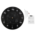 3X Periodic Table of Elements Wall Art Chemical Symbols Wall Clock Educational Display Classroom Clock Teacher's Gift. 