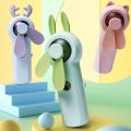 Cute Cartoon Nano Fan Sprayer Handheld Facial Steam Fan Water Replenishment Handheld Small Fan Spray Rehydration USB Charging Student Dormitory Mini Portable. 