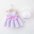 Baby Girls Dress 0 to 3 years old Summer Bow Floral Dress. 