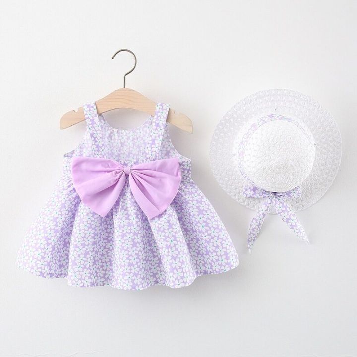 Baby%20Girls%20Dress%200%20to%203%20years%20old%20Summer%20Bow%20Floral%20Dress%20-%20Image%205