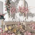 Wooden Letter Wedding Decorations 3D Character Decoration Props for Mr. and Mrs. Wedding Activities Singles Party DIY Decoration. 