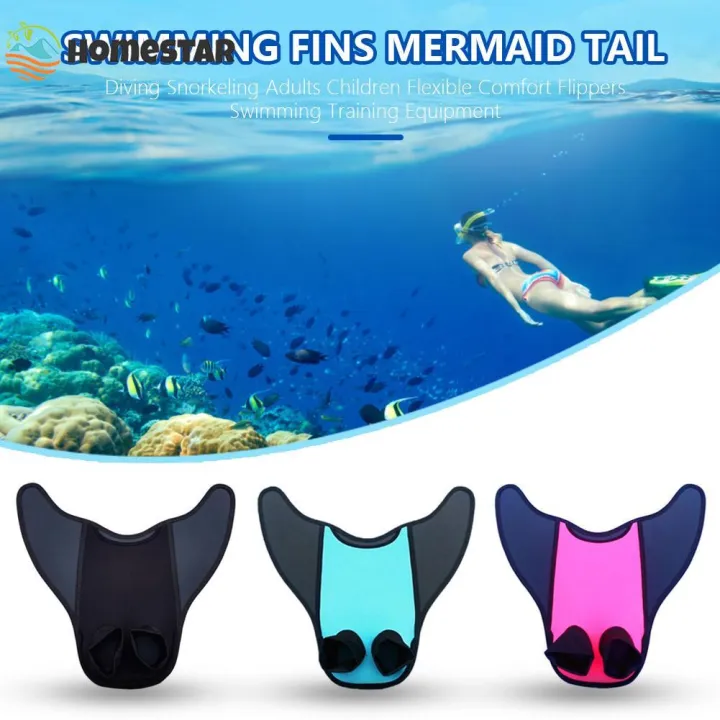 Homestar Swimming Fins Mermaid Tail for Diving Snorkeling Adults Children Flexible Comfort Flippers Swimming Training Equipment #426685