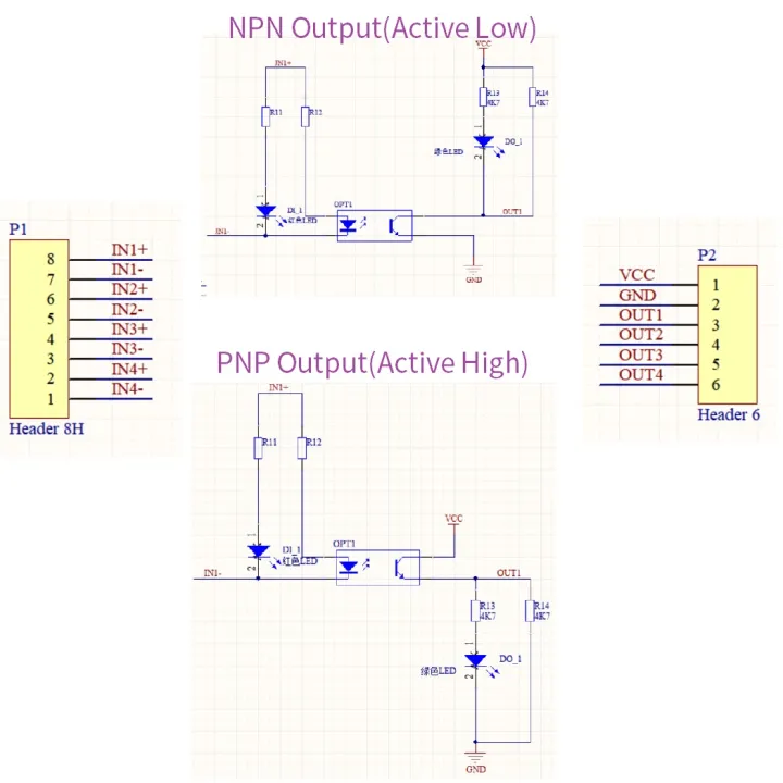 4-Channel%20Digital%20Optical%20Isolation%20Logic%20Level%20Converter%20GPIO%20Module%203.3/5V/12V/24V%20NPN%20PNP%20for%20Arduino%20Pi%20Pico%20ESP8266%20NodeMCU%20-%20Image%206