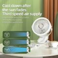 Clamp fan, suitable for mini table fan, 3 fan clamp type, portable USB rechargeable type, 60 degree rotation can be used in student dormitories. 