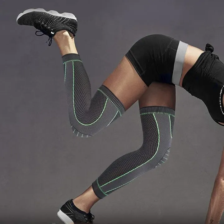 1PCS%20Long%20Knee%20Supporter,%20Lengthen%20Sports%20Knee%20Support%20Leg%20Protector%20Leggings%20Long%20Green%20Stripe%20Bandage%20Knee%20Pads%20Non%20Slip%20Knee%20Warm%20Guard%20Sleeve%20-%20Image%205