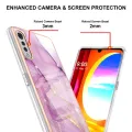 Casing for LG Velvet 5G Ultra-Thin Marble Pattern Hybrid Hard Back Soft TPU Bumper Protective Case Cover. 