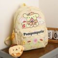 Sweet Nylon Kuromi Backpack Cinnamoroll Pompompurin Children School Bag Kt Cat Cartoon Knapsack Kids Pack. 