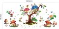 Tree House cartoon animals tree bridge baby children bedroom room wall decoration wall stickers removable kids nursery decal sticker. 
