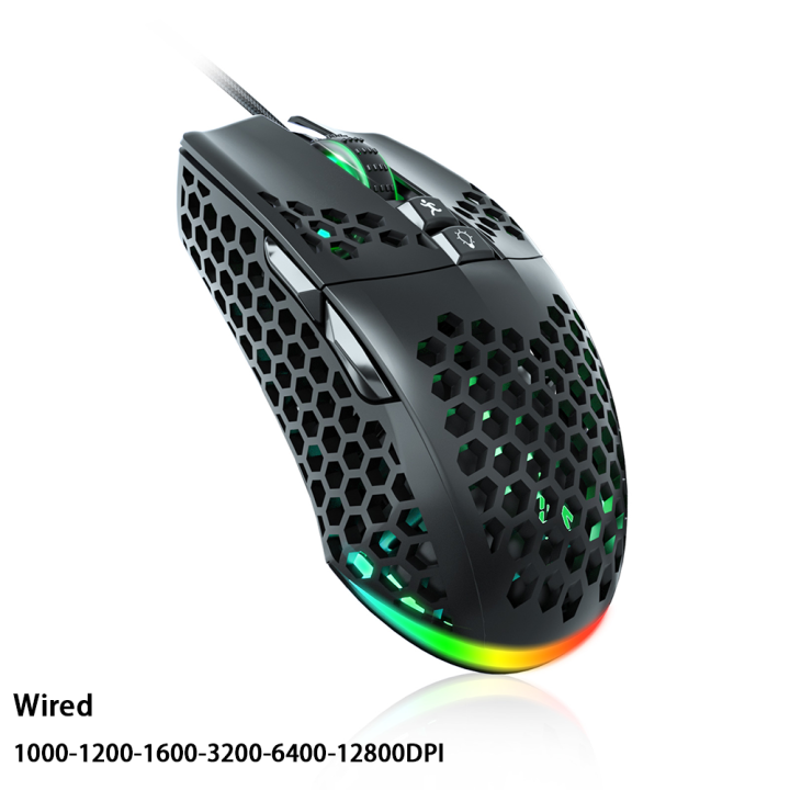 SOLAKAKA%20Wireless/Wired%20Gaming%20E-sports%20Mouse%20Ultralight%20Honeycomb%20RGB%20Backlit%20Adjustable%2012800DPI%20Ergonomic%20Gamer%20Mice%20-%20Image%204