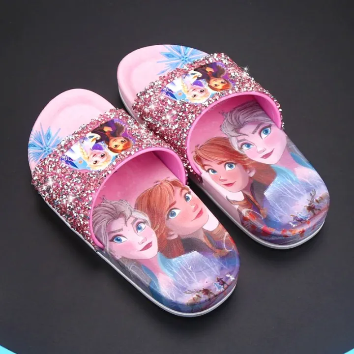 Princess%20Elsa%20Children's%20Slippers%20Summer%20Girls%20Indoor%20Soft%20Bottom%20Non-Slip%20Frozen%20Little%20Girl%20Cute%20Crystal%20Shoes%20-%20Image%203