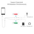 Audio Stereo Dual Plug 3.5mm Jack 1 Male to 2 Female Adapter Aux Cable Spliter Connector microphone and headphone Cord for Computer Cellphone. 