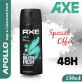 AXE Body Spray 150ml | 48H Long-Lasting Deodorant for Men | Dark Temptation, Apollo, Excite, Musk, Adrenalin. 